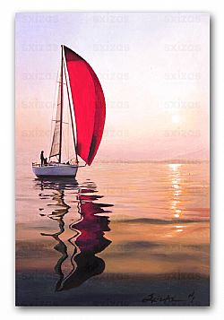 BOAT IN THE SUNSET