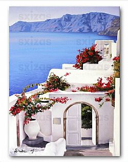 GREEK ISLAND LANDSCAPE (SANTORINI)