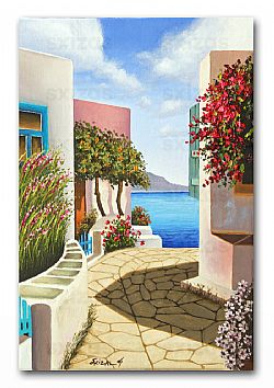 GREEK ISLAND LANDSCAPE