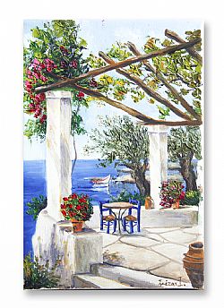 GREEK ISLAND LANDSCAPE