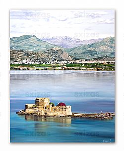 GREEK LANDSCAPE (NAFPLIO-BOURTZI)