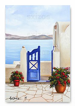 GREEK ISLAND LANDSCAPE (SANTORINI)